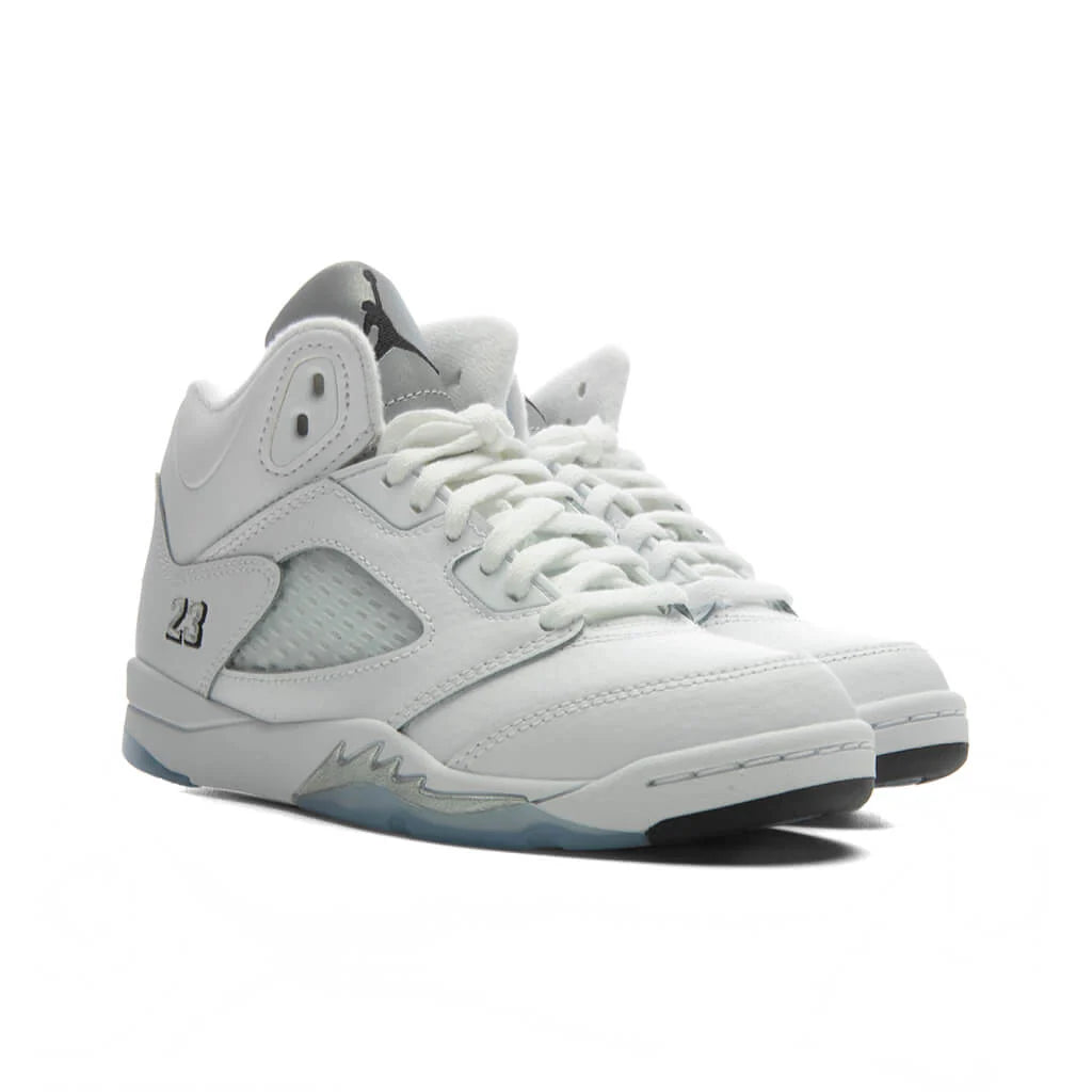 Air Jordan 5 Retro White Metallic PS White Black Metallic Silver