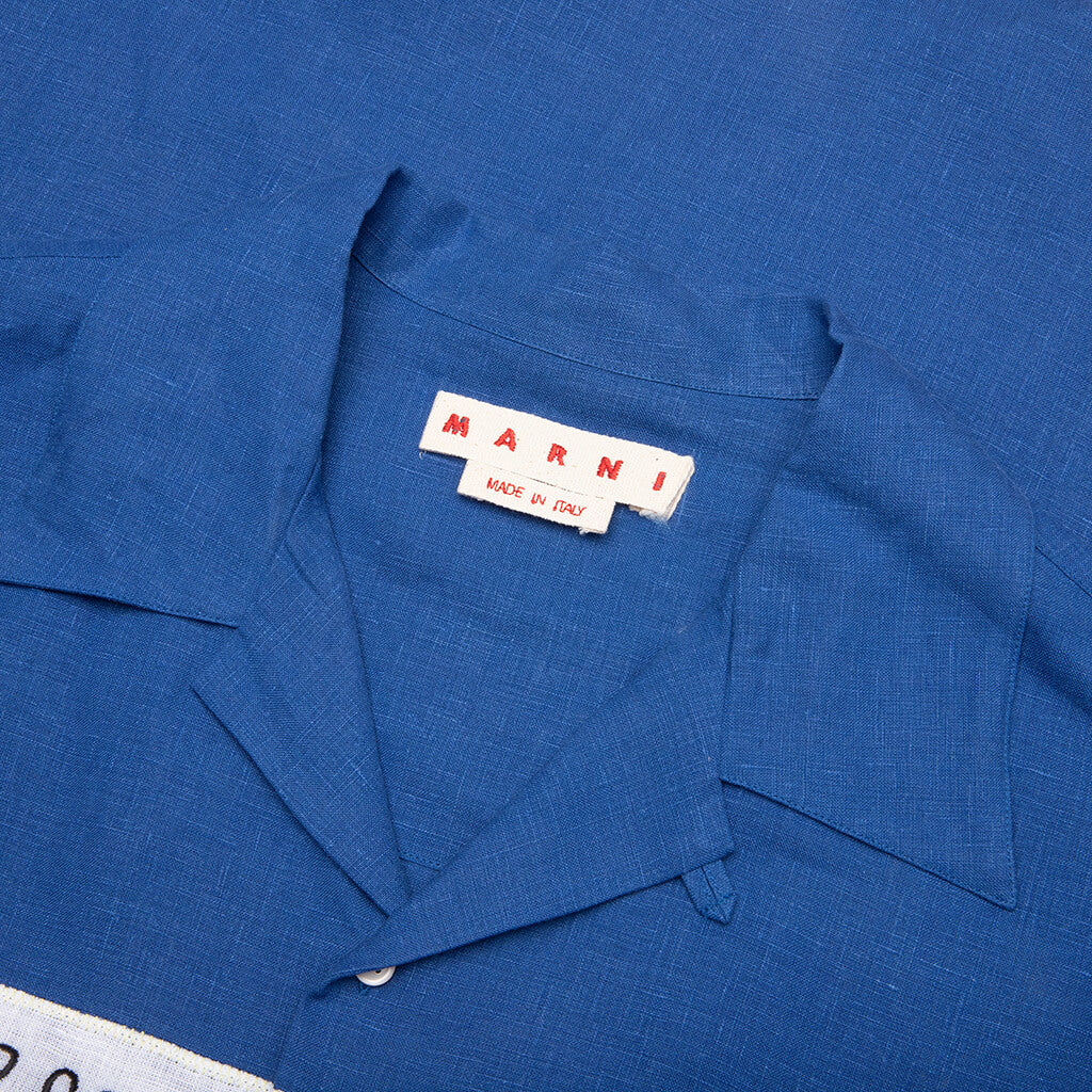 Poplin Bowling Shirt Mazarine Blue