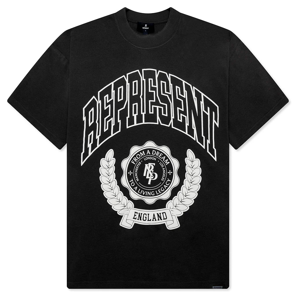 Legacy Crest T Shirt Stained Black