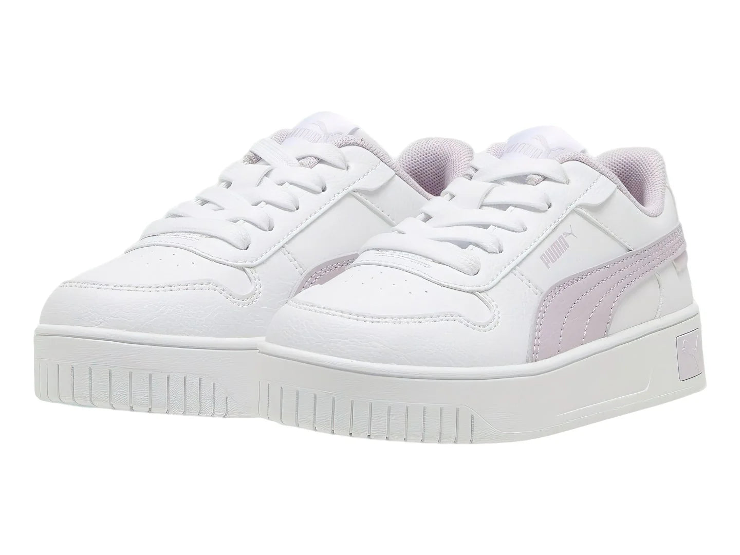 Tenis PUMA Carina Street Blanco y Morado para Niña