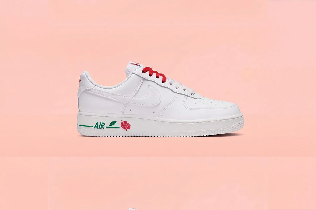 Womens Air Force 1 07 SE Rose White Sport Red Pine Green