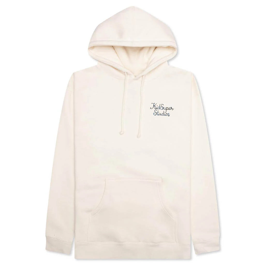 Script Logo Hoodie Cream