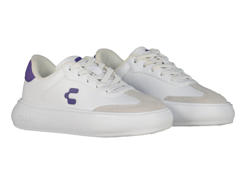 Tenis Charly Blancos con Morado para Niña