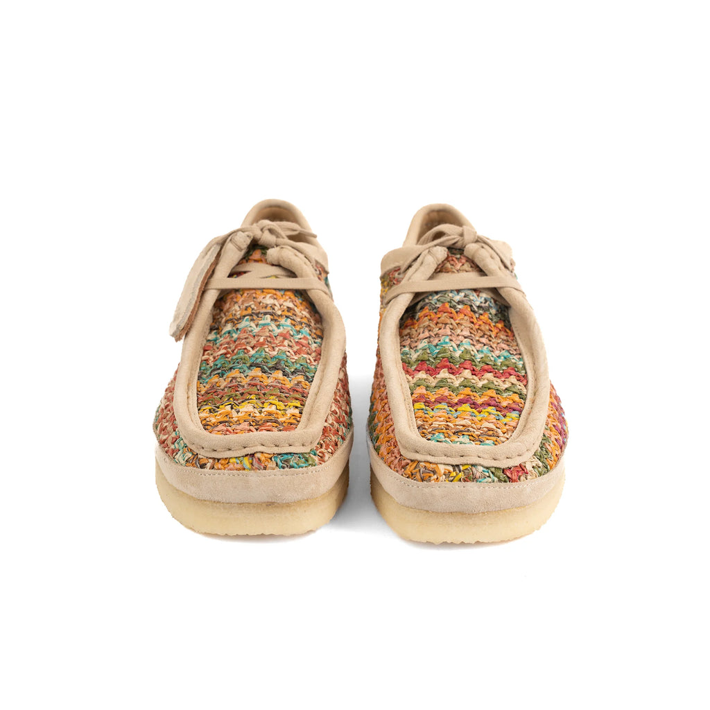 CLARKS WALLABEE MULTICOLOUR RAFFIA