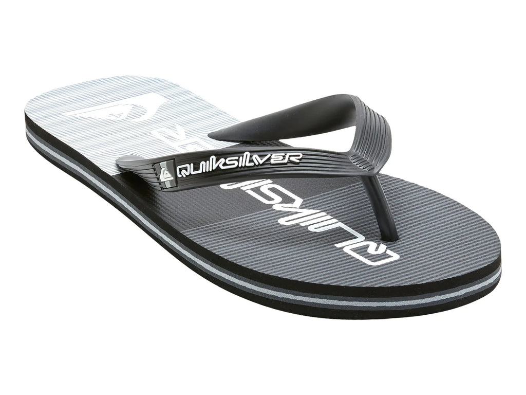 Sandalias Quiksilver Molokai Stripe Negro y Gris para Hombre