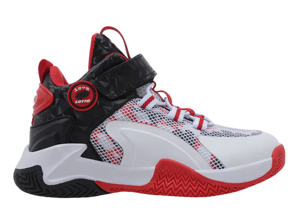Tenis Lotto Reptar Blanco y Rojo para Niño