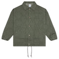 Coach Jacket Skull Quilting Herringbone Olive