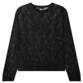 Loose Knit Cross Cable Black