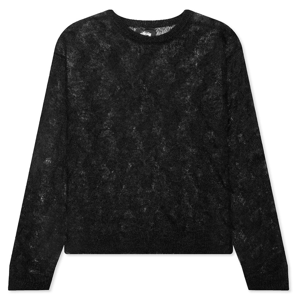 Loose Knit Cross Cable Black