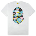 New Multi Camo Big Ape Head Tee White