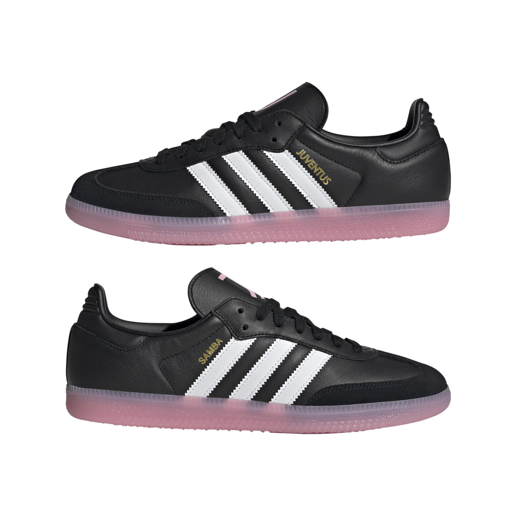 adidas Samba Juventus IN Mens Soccer Shoes Black White Pink