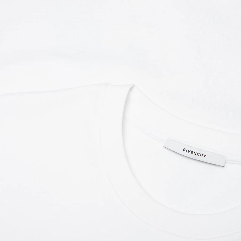 Patch Silk T Shirt White